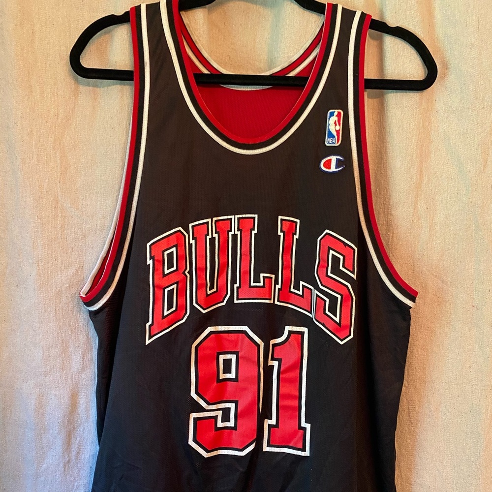 Rare Vintage Reversible Champion Dennis Rodman Jersey